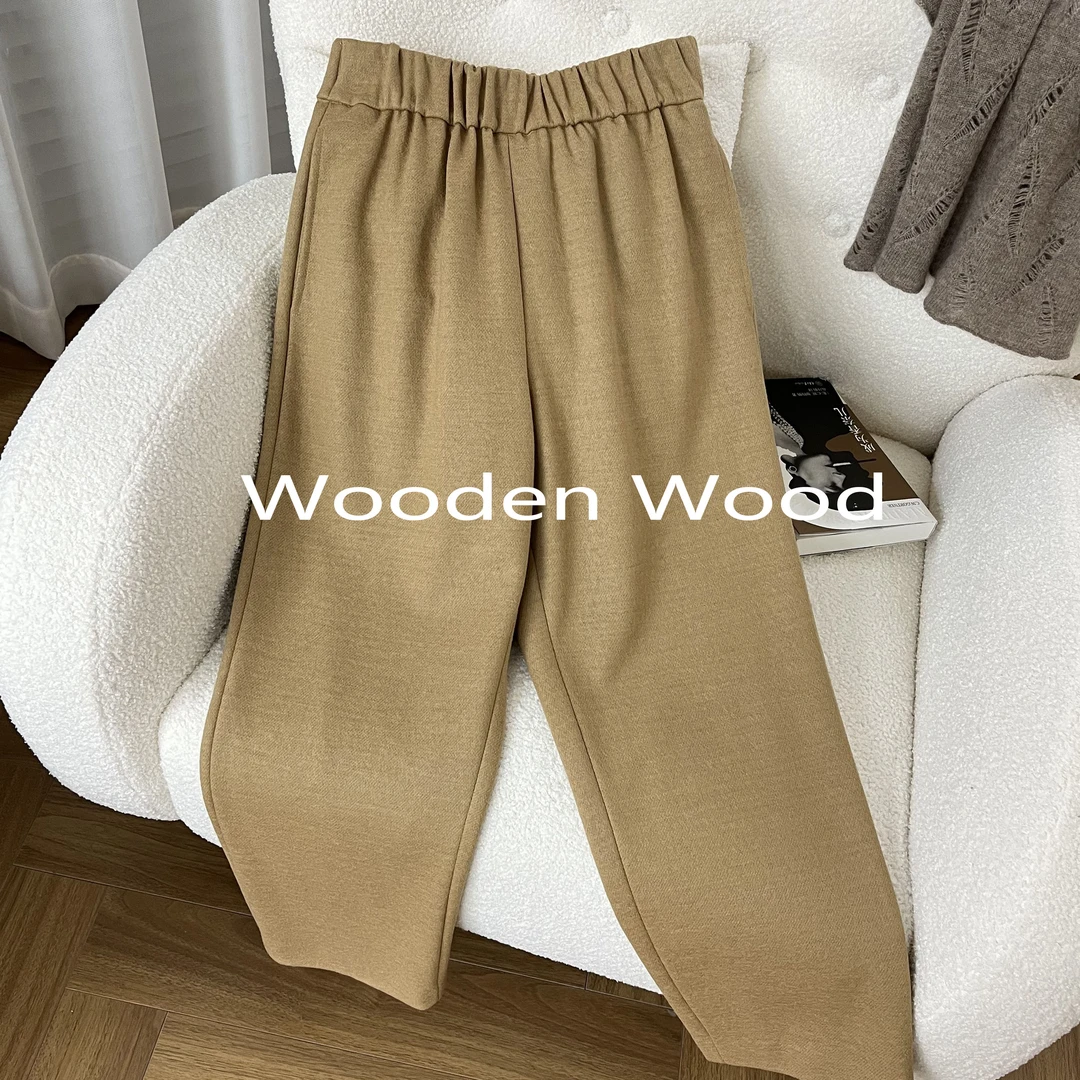 Wooden Wood“长岛冰茶”高端气质百搭简约纯色休闲裤2023CK-019