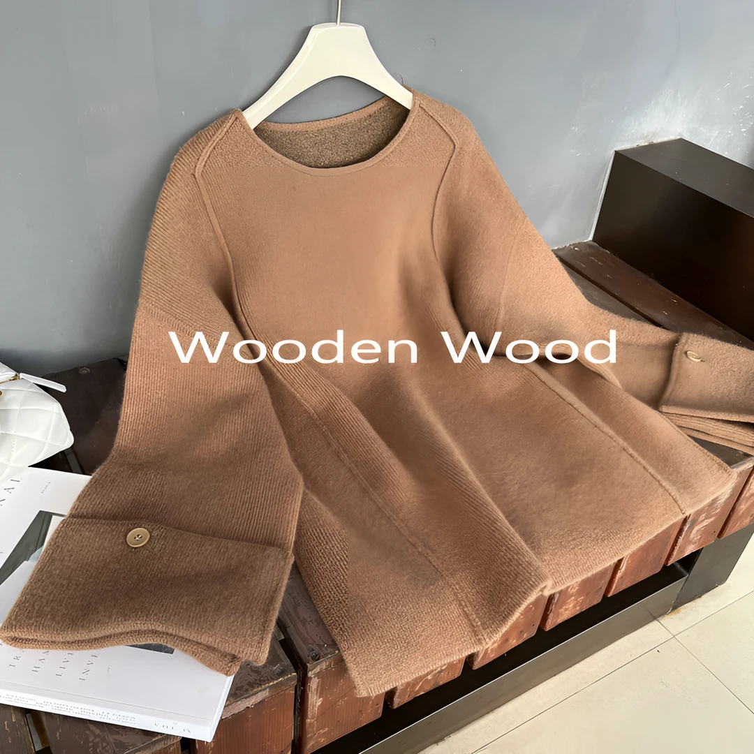 Wooden Wood"毕加索线条"圆领高端保暖百搭秋冬款时尚毛衣 P75114