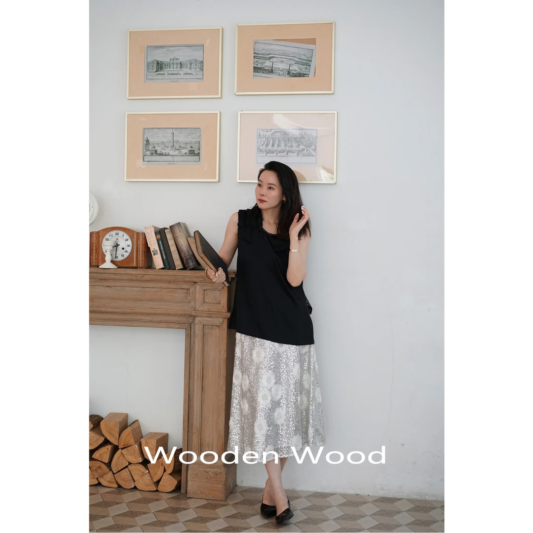Wooden Wood“雏菊”高端重工提花半身裙小众设计显瘦遮肉Q23318