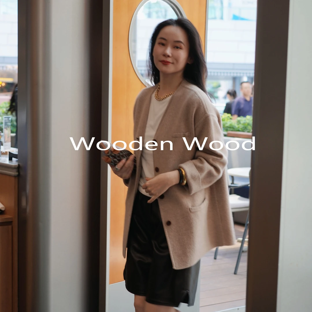 Wooden Wood“入秋之境”高端山羊绒外套秋冬小众款百搭女P75066