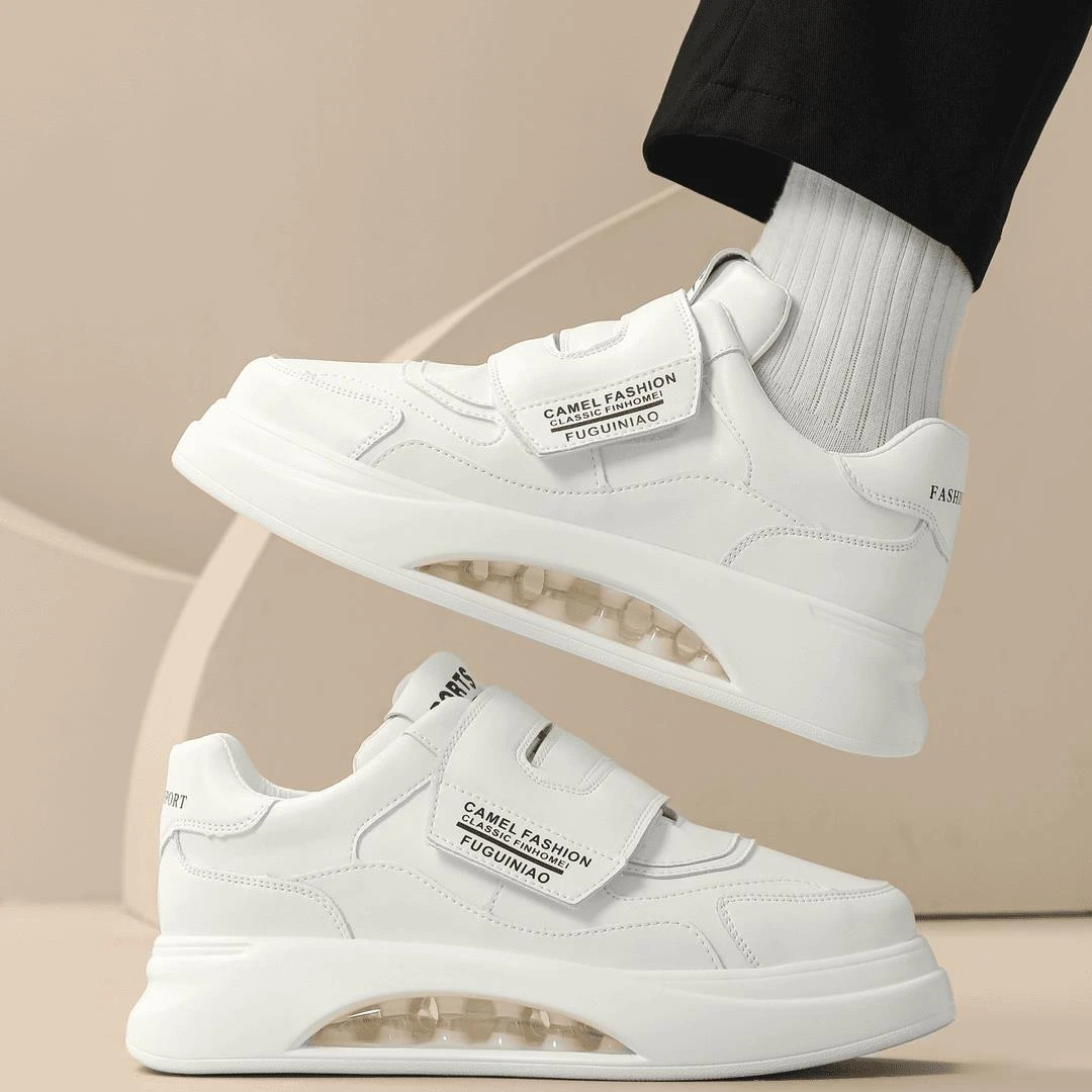2024夏季新款气垫小白鞋男透气男士休闲厚底内增高板鞋时尚感男鞋