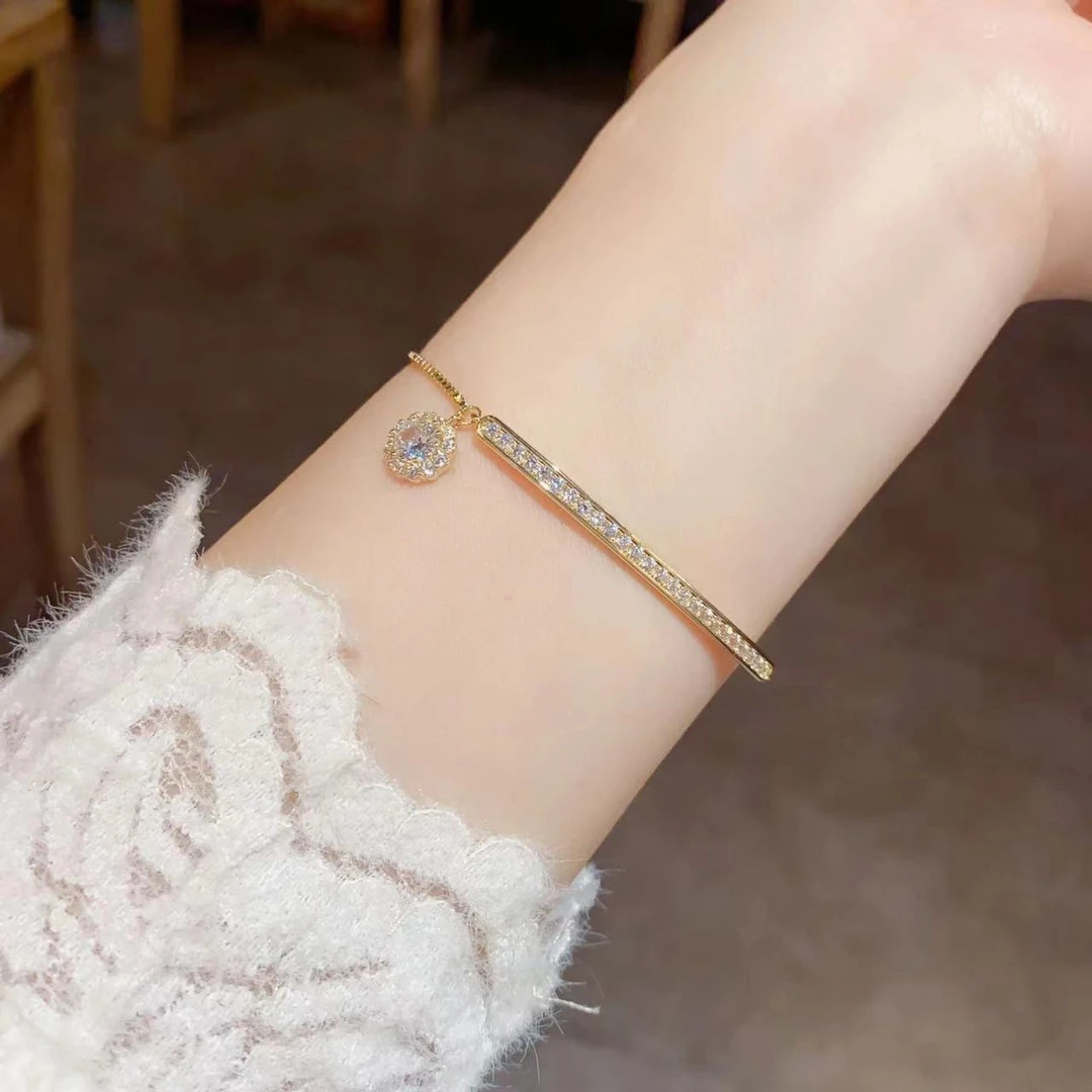 铜合金陶瓷手链 时尚轻奢气质百搭微镶名媛精致手链系列800