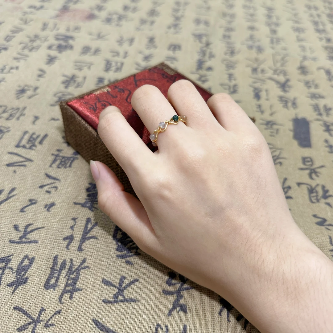 【淼淼-七夕】DIY手工掐丝戒指材料包创意七夕节礼物