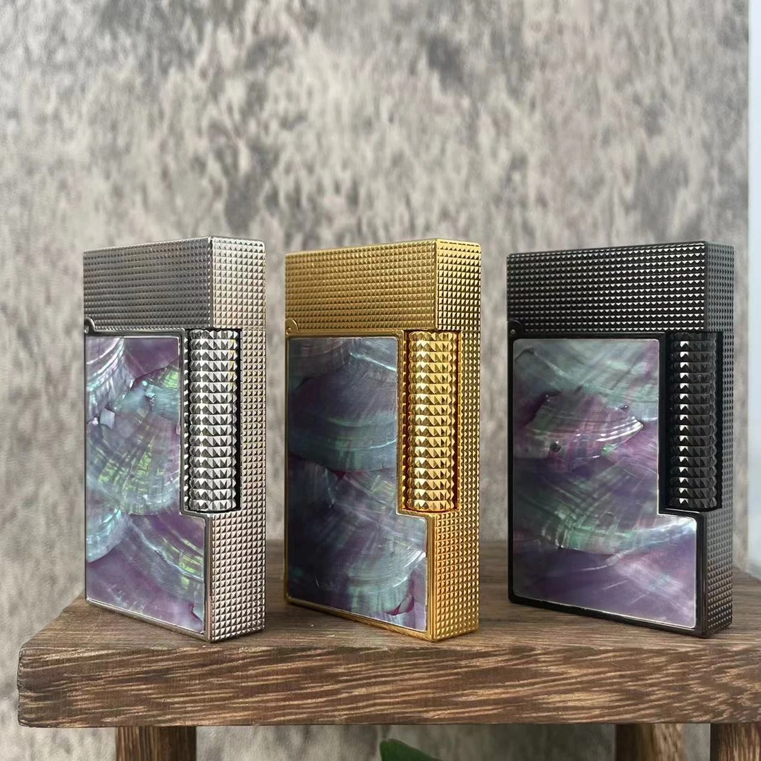 calories卡路彩贝纯铜充气侧滑刚音朗声打火机男士高档个性时尚