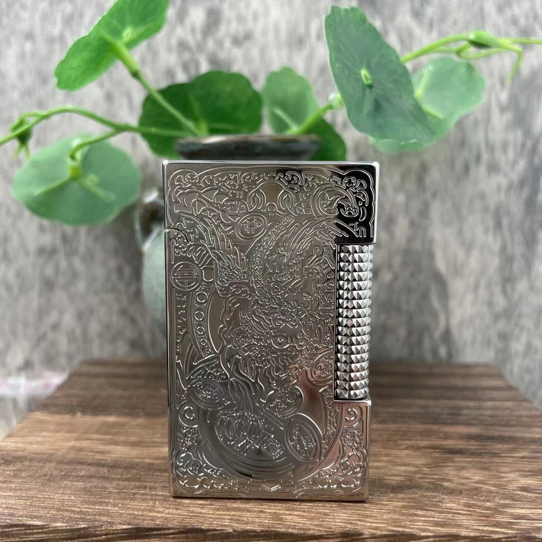 calories卡路貔貅纯铜侧滑充气钢音朗声打火机时尚男士