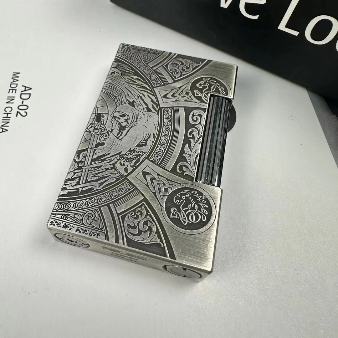 克雷斯天启四骑士古银风充气纯铜朗声精雕打火机打火机