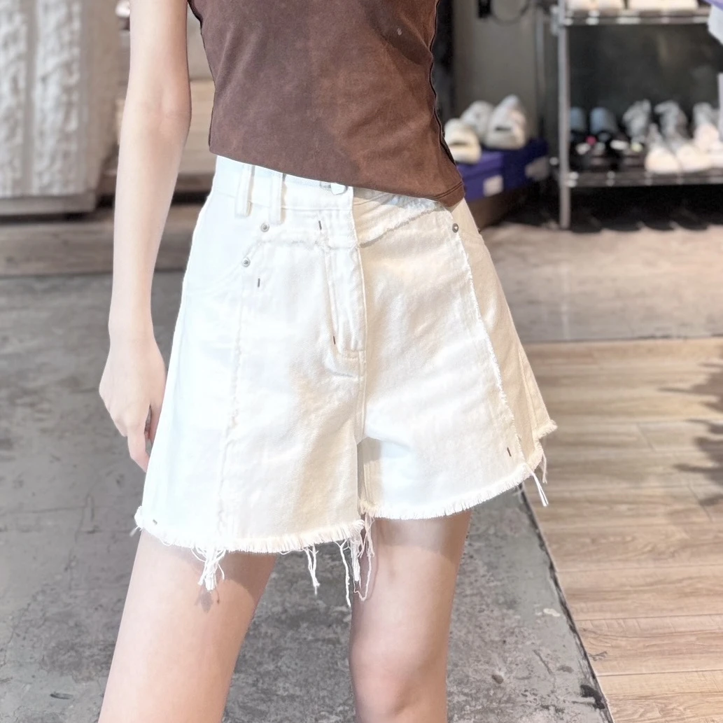 【SENSEAWEEK 】SSWK 24 aw 拼接A字牛仔短裤