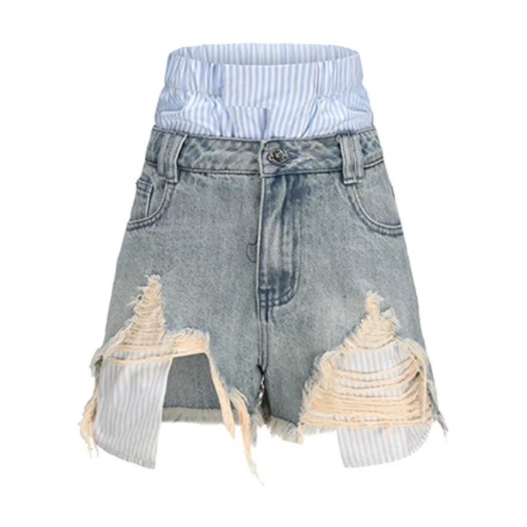 【IF BY LAND】拼接口袋短裤——黑鸭子福利款