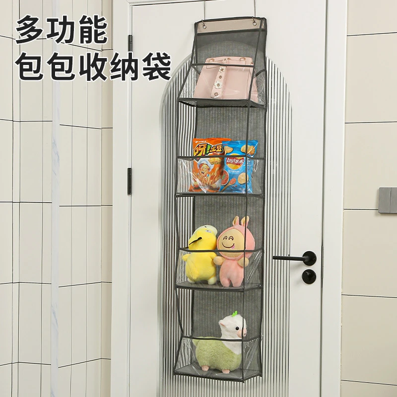 跨境包包收纳袋家用玩具多格储物袋多功能壁挂式分层收纳整理挂袋