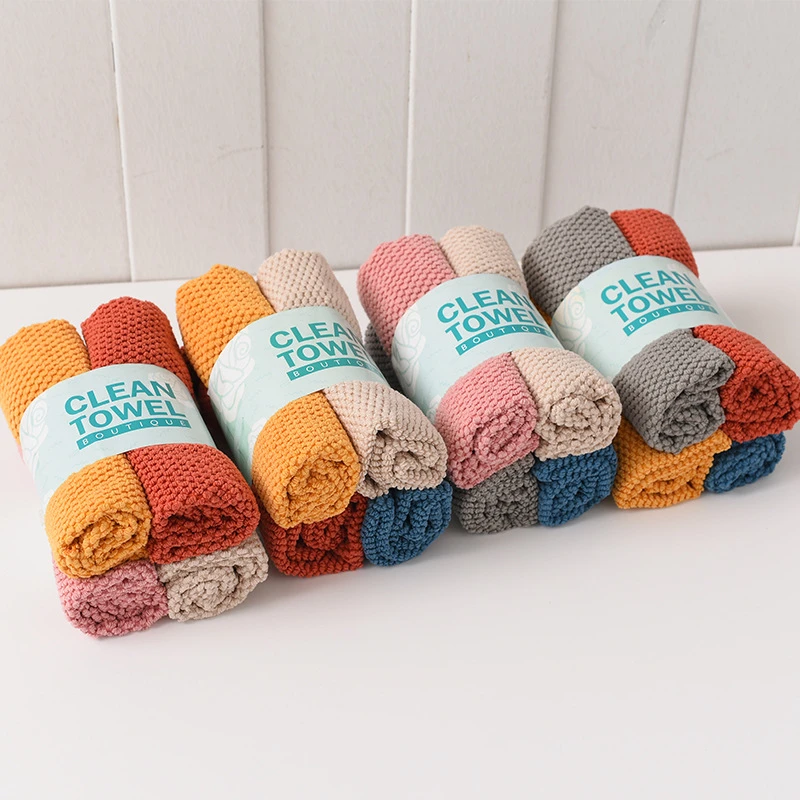 [随机发]擦玻璃桌子擦车柔软鱼鳞布加厚吸水速干超细纤维毛巾抹布