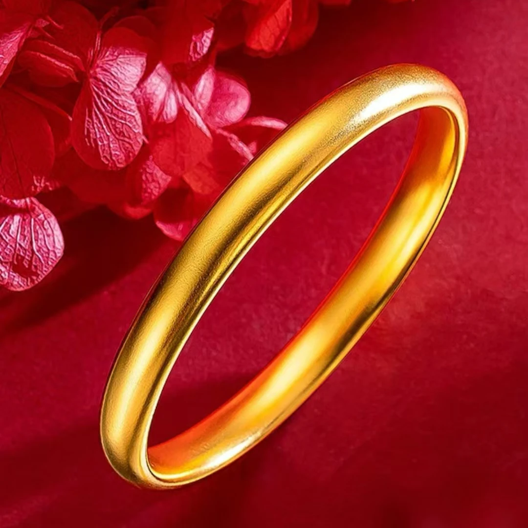 合金手镯 新款【古法心经手镯】女款时尚百搭简约素圈经典传承素款