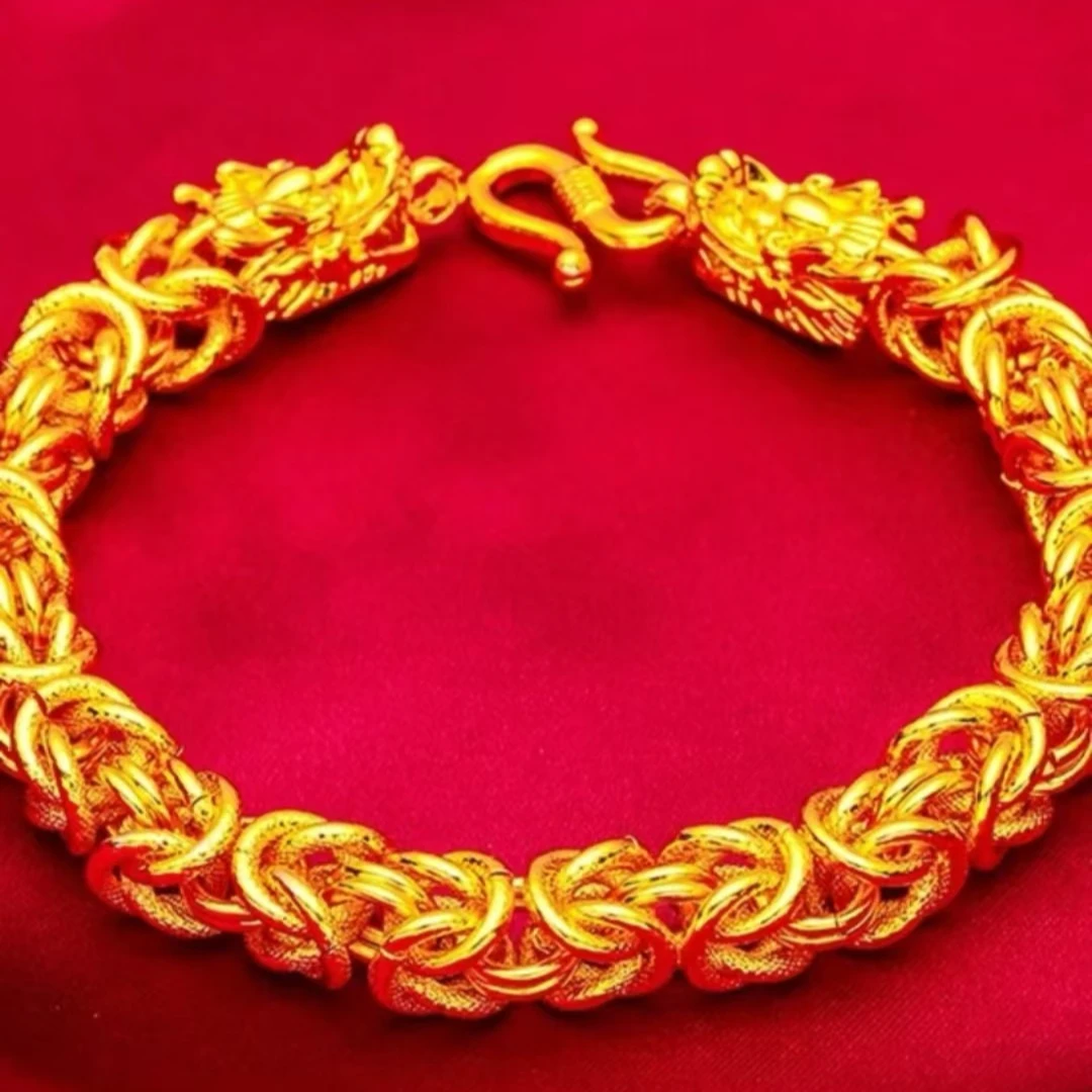 合金手链 新款【龙骨手链】男士时尚潮流大气编织经典霸气龙头链