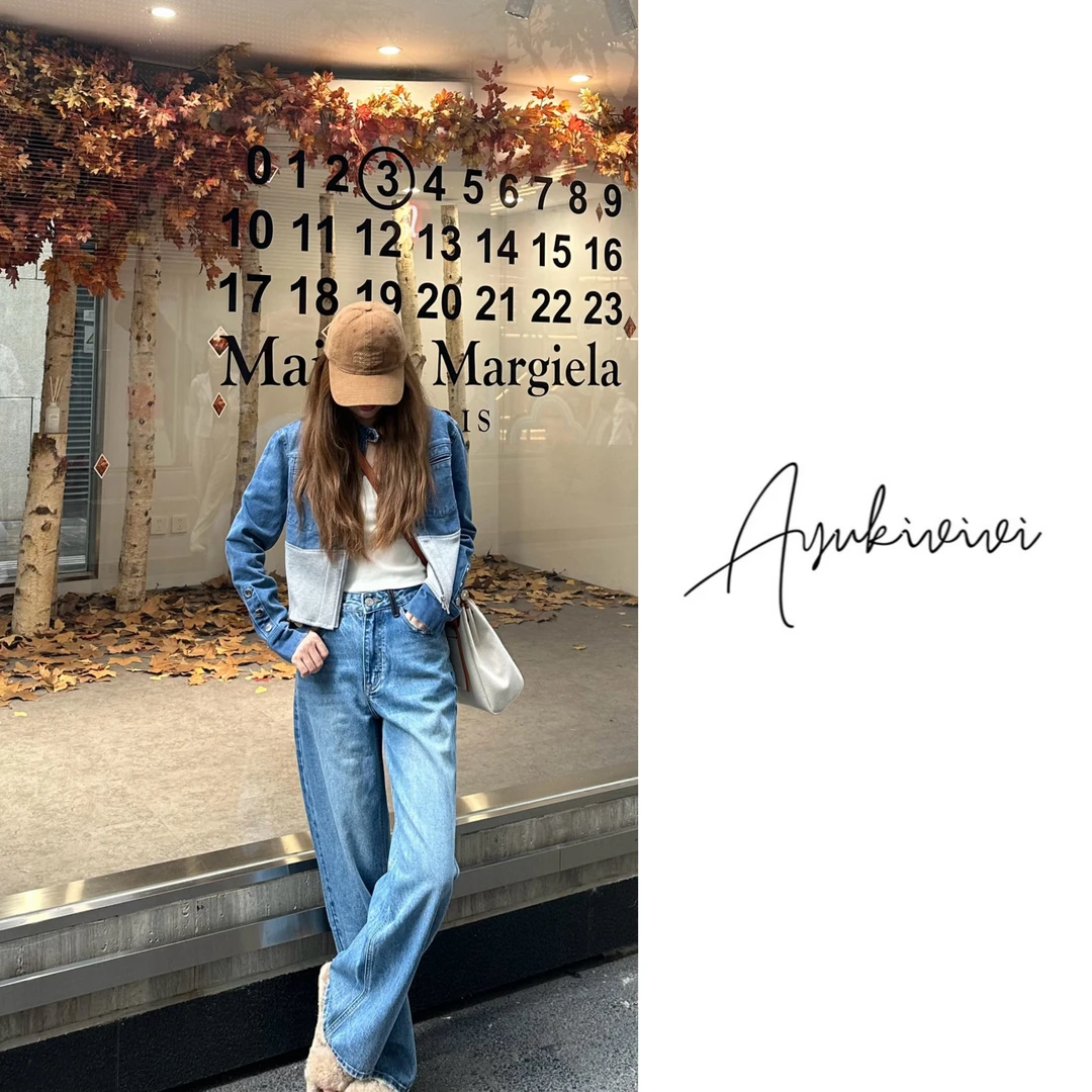 Ayukivivi【苒伊宿承】时尚牛仔长裤AYAD32S31255