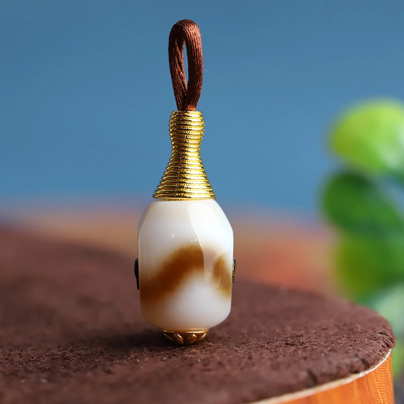 精工白化料珠改虎牙三通10mm+高油高透文玩配饰菩提配108