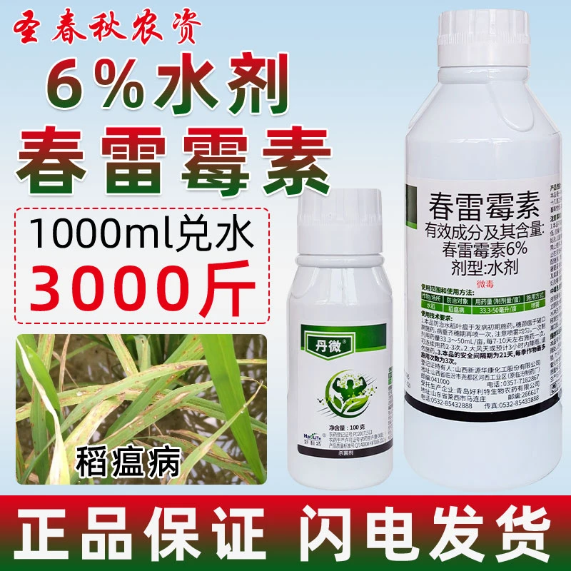6%春雷霉素桃树穿孔病溃疡病流胶病角斑病专用农药细菌性杀菌剂