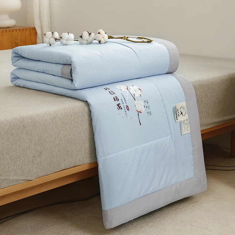 A类 新疆棉花夏被空调被单人双人薄款被子夏凉被机洗学生宿舍儿童