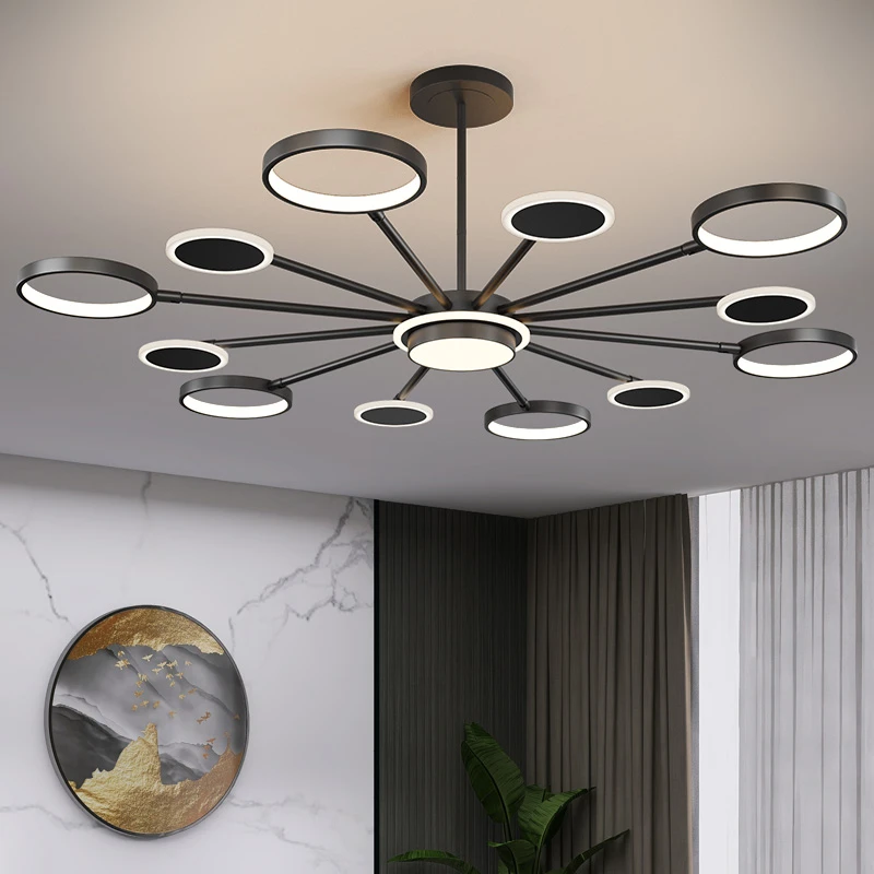 灯具现代简约客厅吊灯2025新款高端大气网红轻奢大厅农村自建房