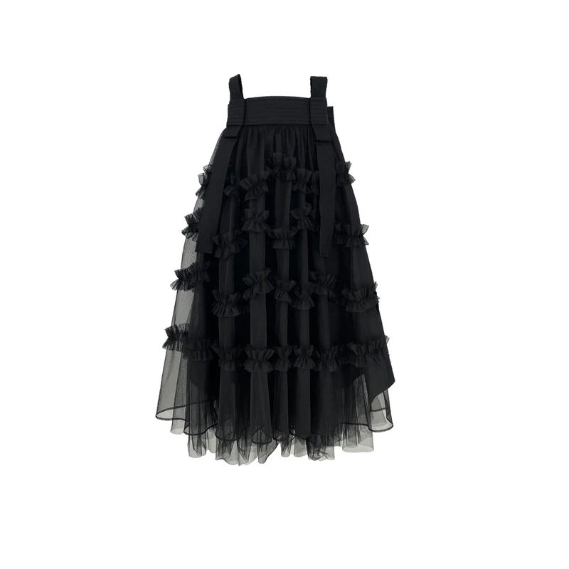 不褪色3D轻职风半身裙蓬蓬裙成人半裙夏季蛋糕裙拼接lolitaX-W064