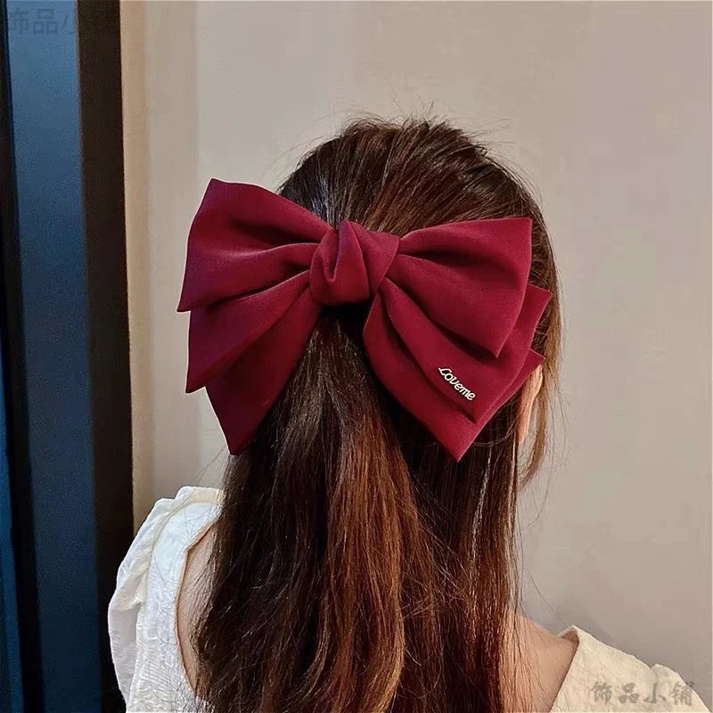 蝴蝶结发饰高级高档气质百搭弹簧夹头花发卡发饰头饰发饰新娘公主
