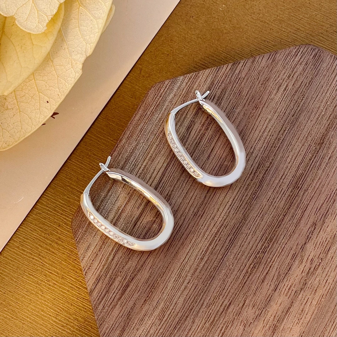 铜合金耳饰 寻梦江南雪耳钉98102日常百搭铜合金合成立方氧化锆