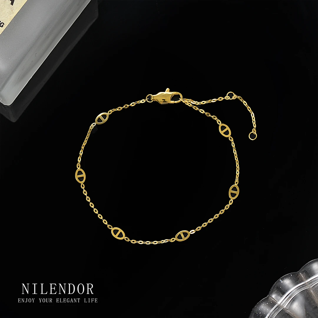 钛钢手链 SL-229时尚精致通勤猪鼻子小众百搭手链