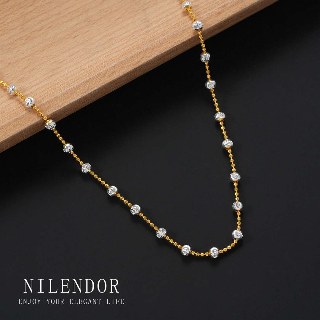 坠链均925银 XL-120简约时尚气质百搭撞色锁骨链