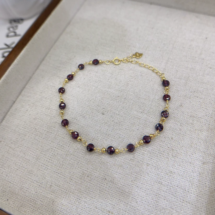 NILENDOR/昵兰 925银合成锆石手链 A35简约气质时尚小众百搭手链