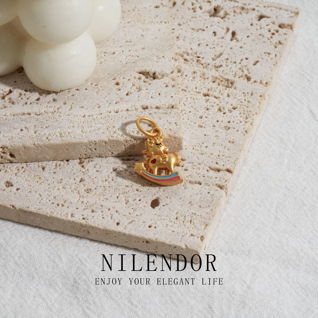 NILENDOR/昵兰 铜合金吊坠 XL-623可爱百搭小众彩虹小马宝莉吊坠