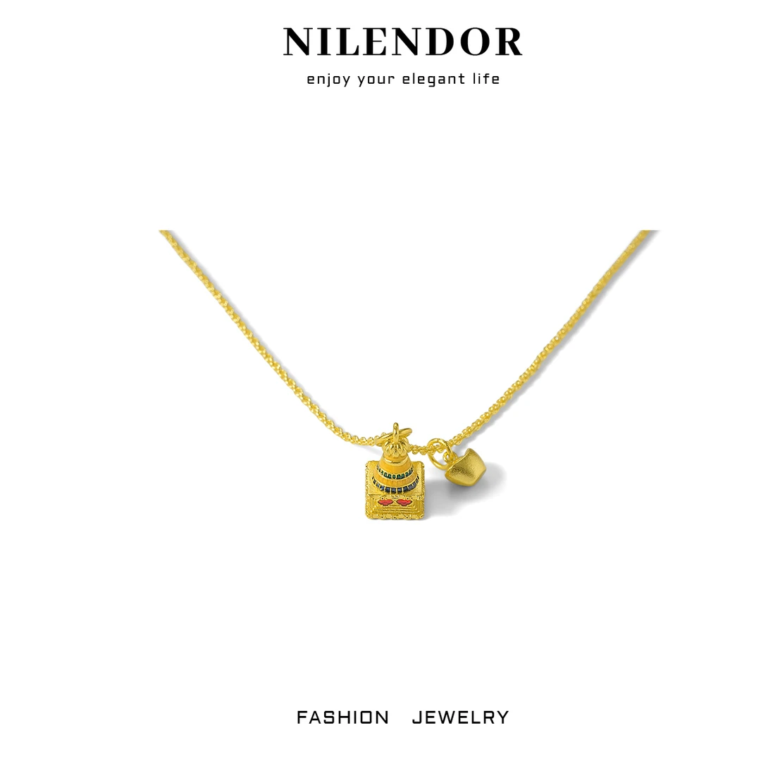铜合金项链 XL-505时尚轻奢立体小宝塔小元宝项链