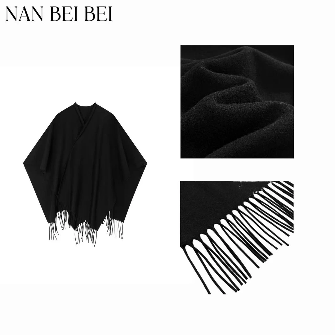 【南北贝】‘流苏围巾’ 秋冬极简时尚氛围感百搭围巾 XF001