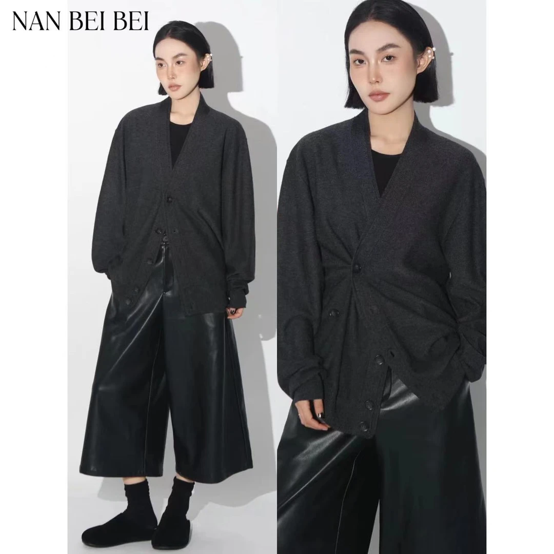【南北贝】‘’超细羊毛‘’针织百搭开衫保暖女毛衣Y-D-M0189