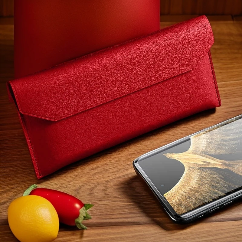 适用华为MateXT/x5/x3/x2/xs折叠屏高档真皮钱包保护套信封壳防摔