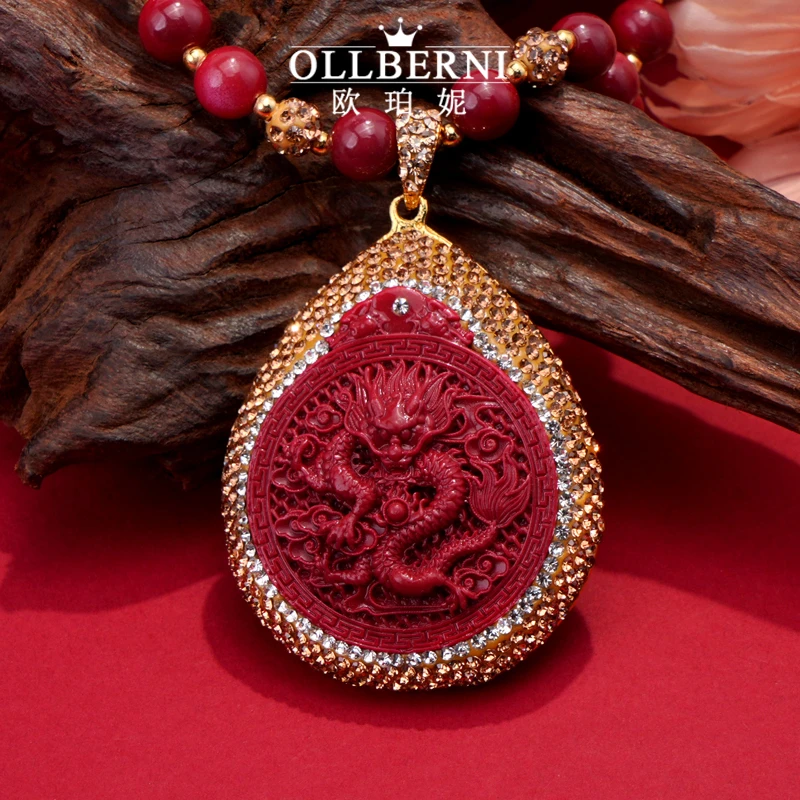 铜合金项链 时尚女款百搭复古编织女王红色金色民族风项链-2097