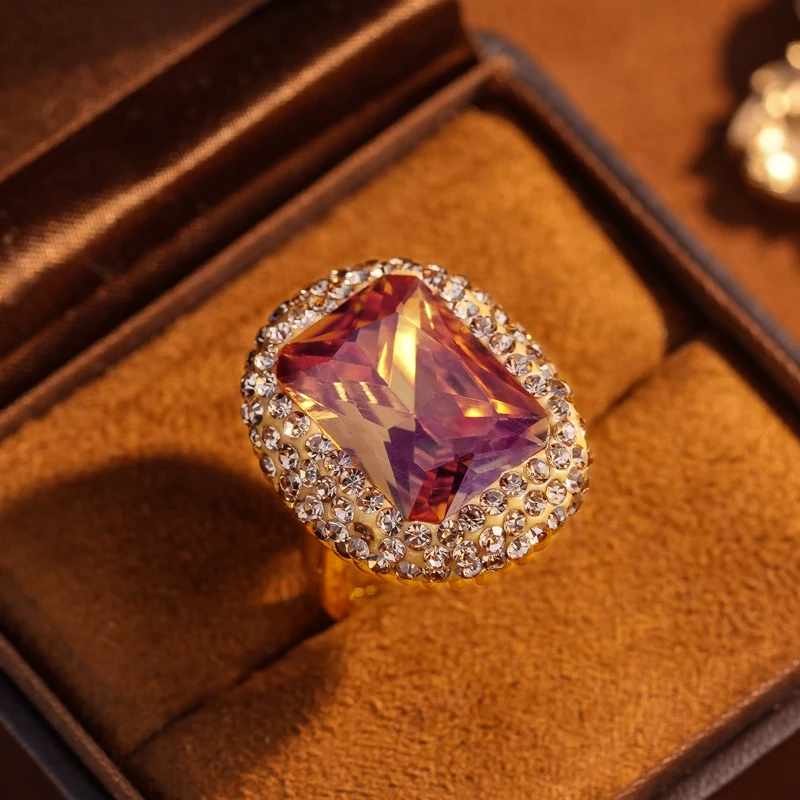 OLLBERNI/欧珀妮 铜合金戒指 轻奢复古手工时尚重工戒指指环-1027