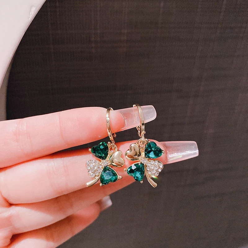 铜合金合成锆石耳饰 合成立方氧化锆  简约大气法式小众女5006