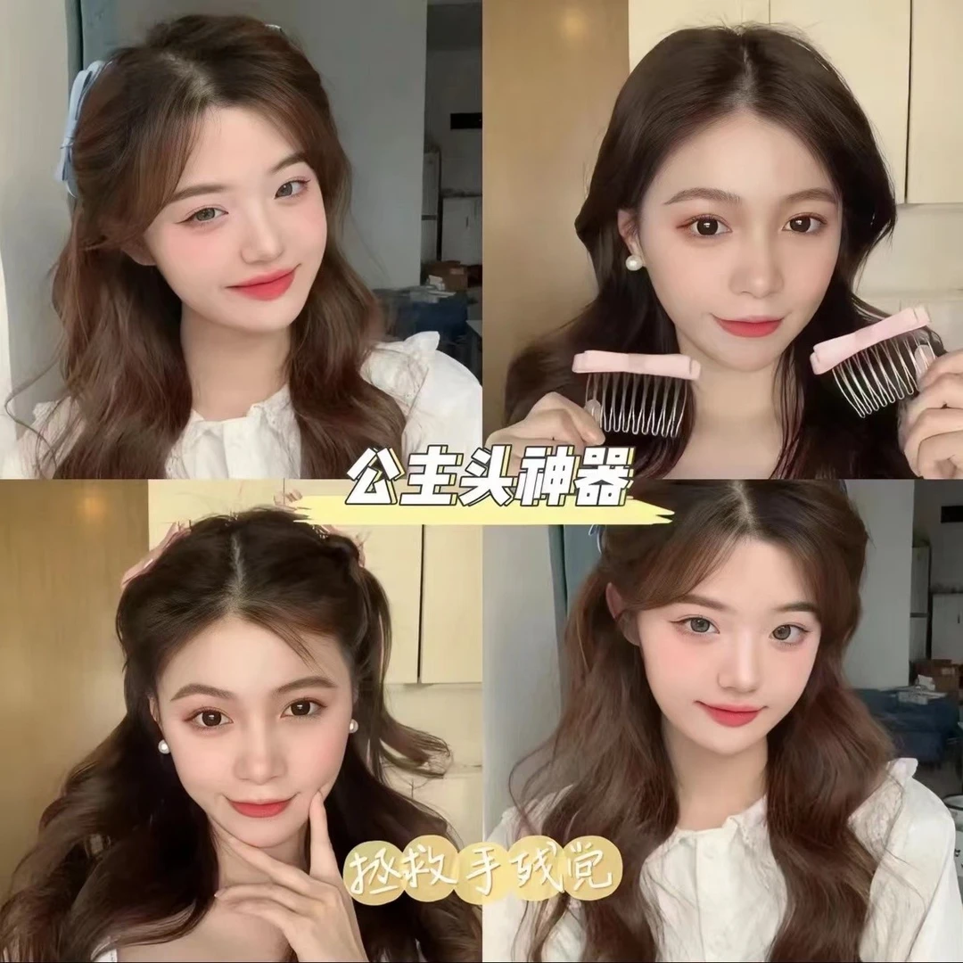 蝴蝶结头倒插梳盘发固定小夹子刘海碎发可爱发卡发夹小香风发饰