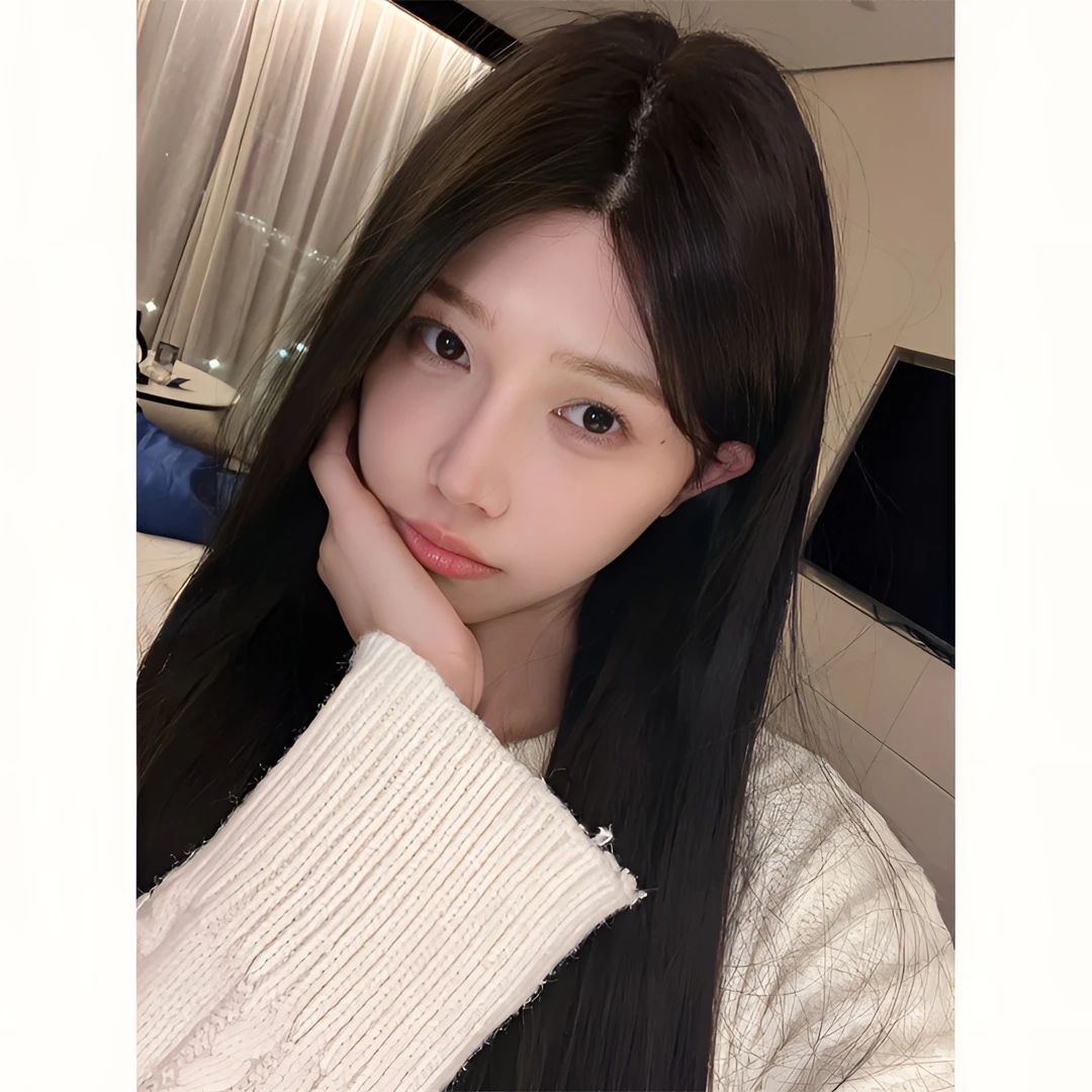 【CC专属】闪格假发前额头皮女长发新款升级中分长直发日常仿真人发