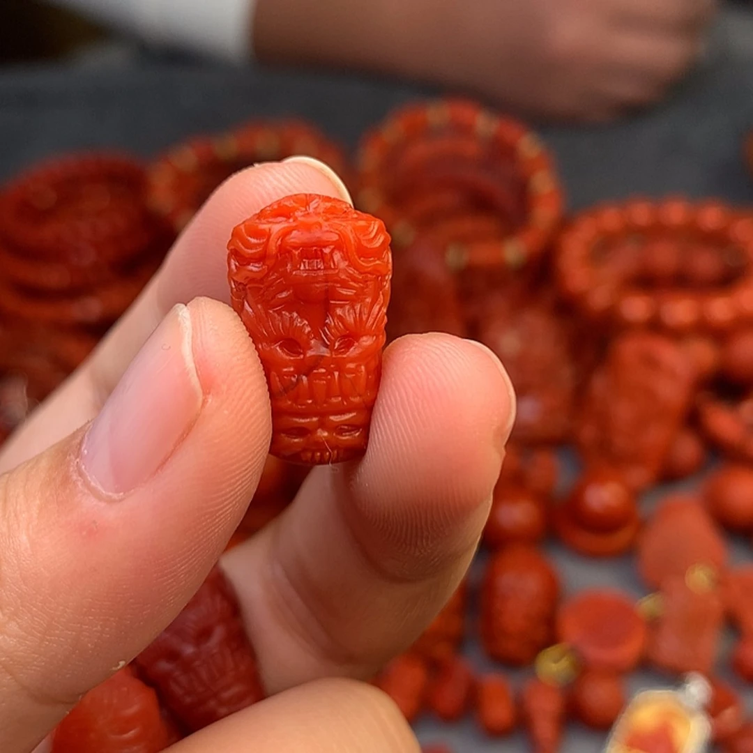 【闪购商品】南红玛瑙配饰龙三通未镶嵌