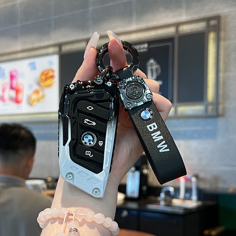 适用宝马钥匙套x3高档x1新款x5三系325li刀锋ix3五系530车壳包扣