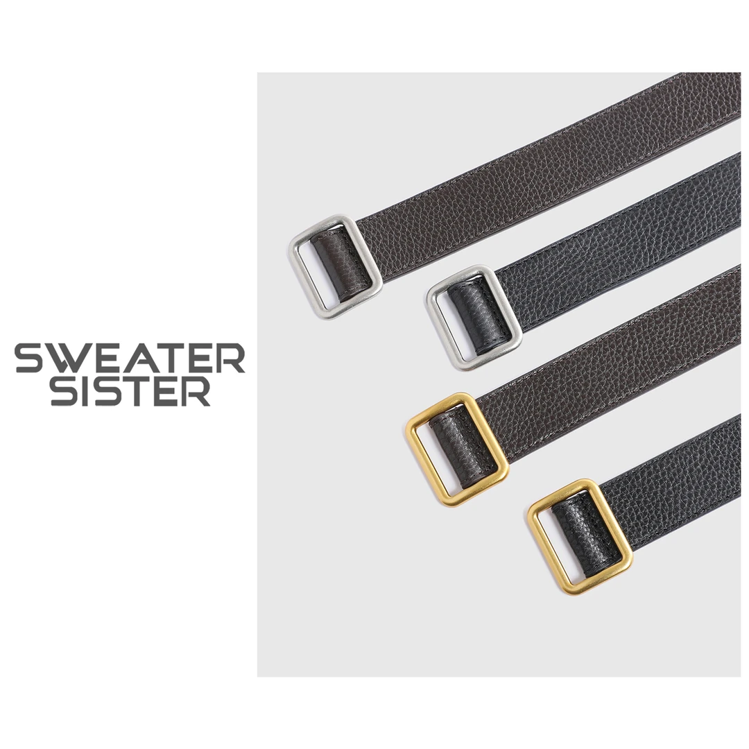 经典百搭免打孔牛皮腰带831-011