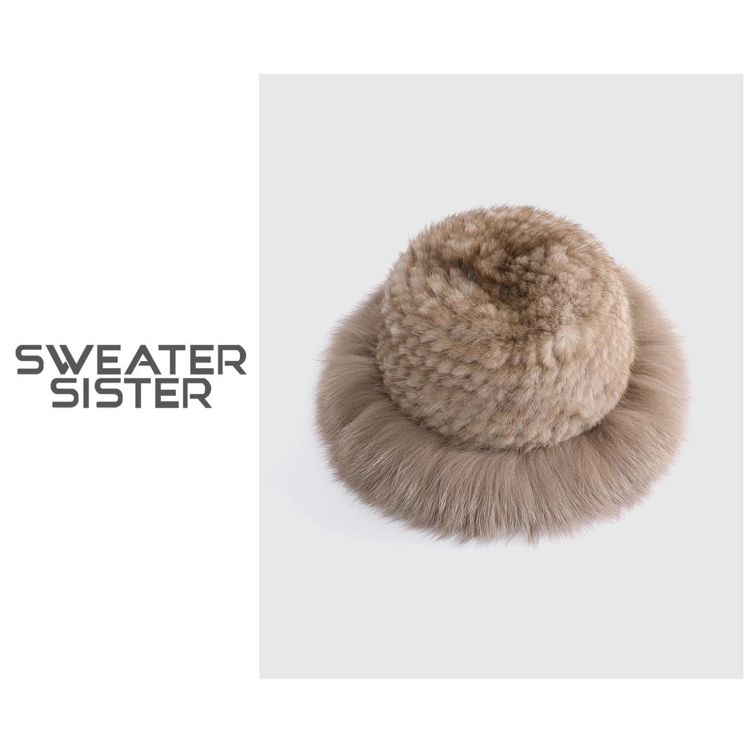 保暖可爱毛绒显脸小渔夫帽盆帽蒙古帽子221-014