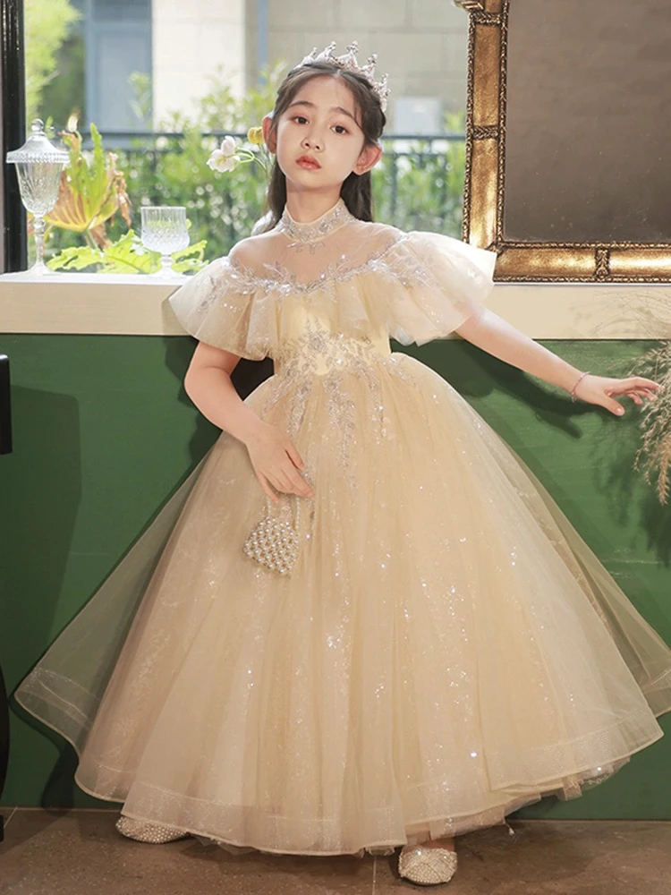 直播链接断码特价童装公主裙36婚礼主持钢琴演出服晚礼服生日表演
