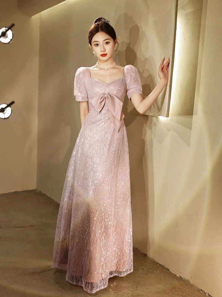 直播链接断码特价亮片晚礼服在逃公主订婚生日主持成人礼比赛走秀