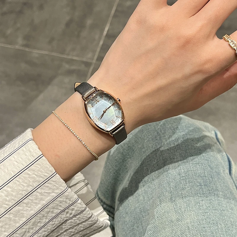 【么茶】聚利时精致女士防水气质腕表高级感小众酒桶形女表手表920