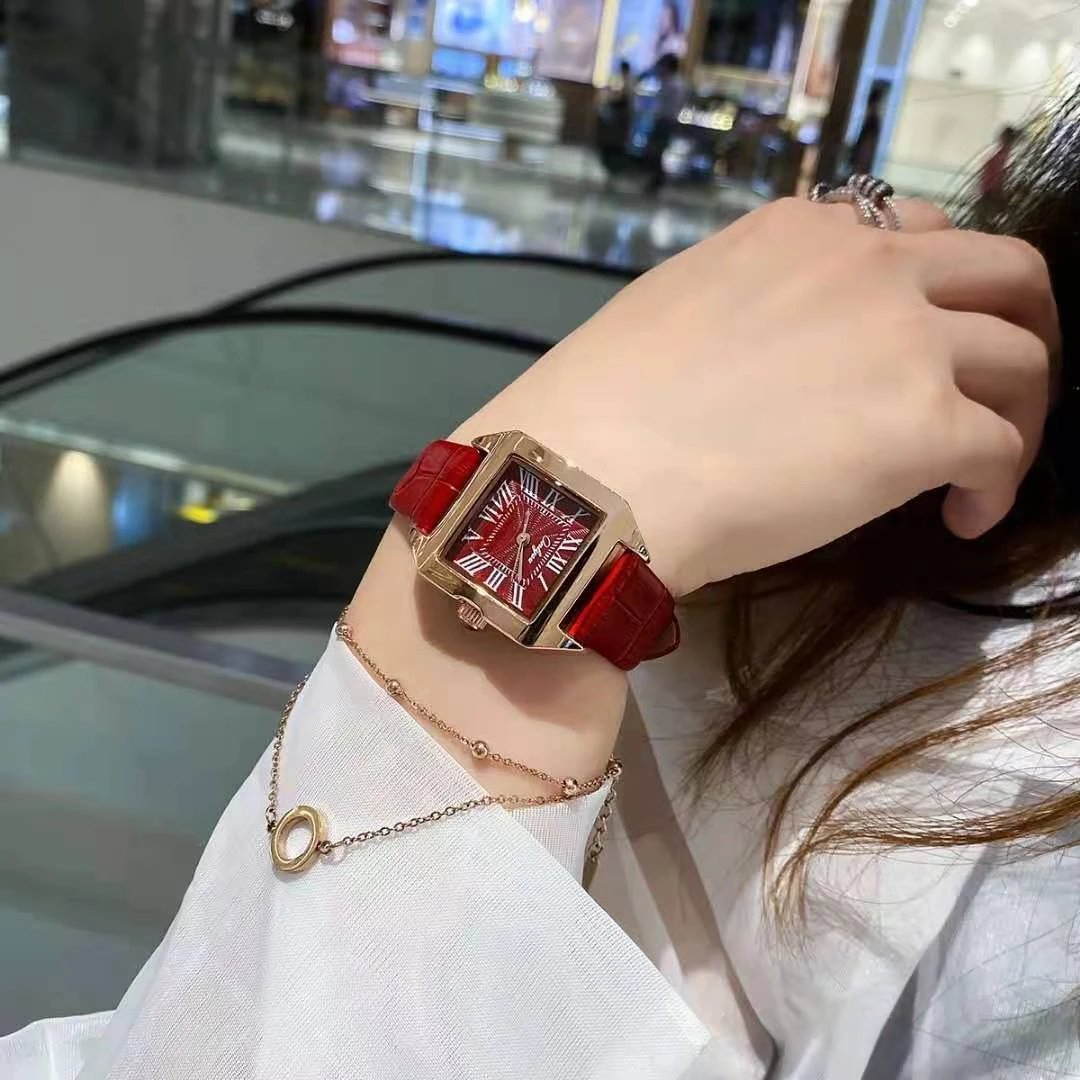 【么茶】ONLYOU.时髦洋气方形皮带女士手表百搭防水石英表