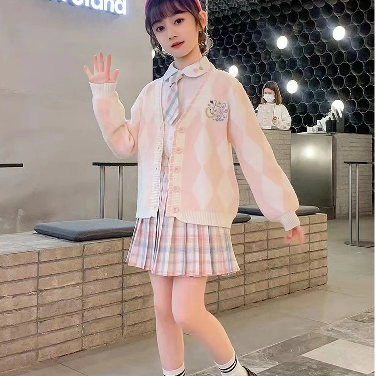 女童jk套装裙子秋装2024新款儿童洋气公主裙春秋学院风童装