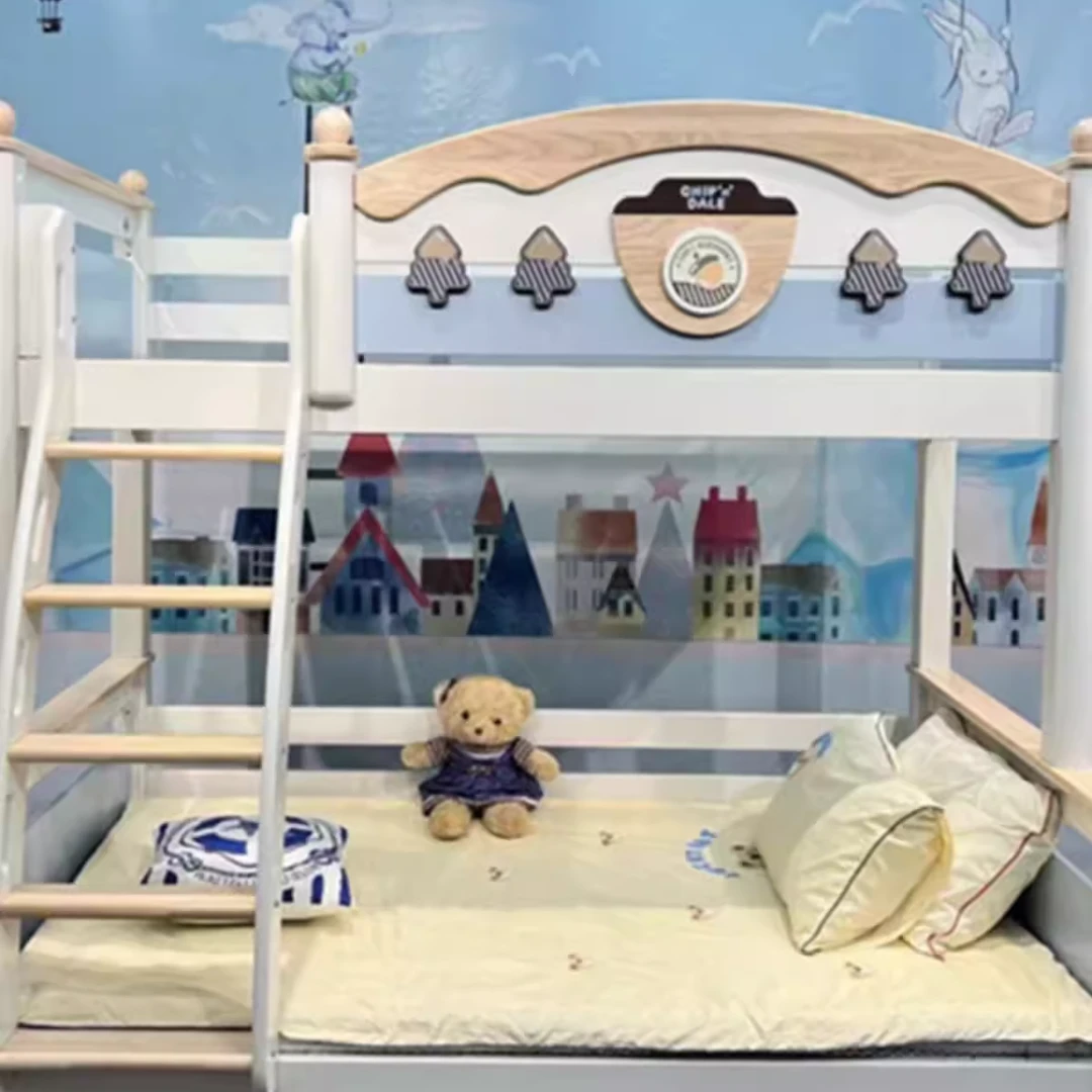 儿童床双层床上下床步楼梯爬梯成人实木子母床小户型上下铺高低床