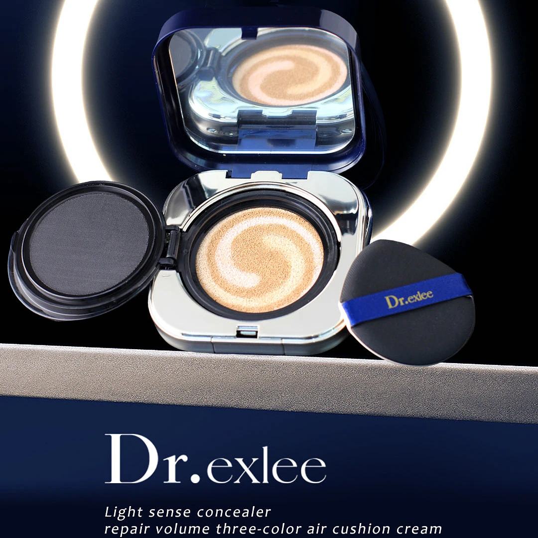 【YN】Dr.exlee/艾斯黎光感遮瑕修容三色气垫霜