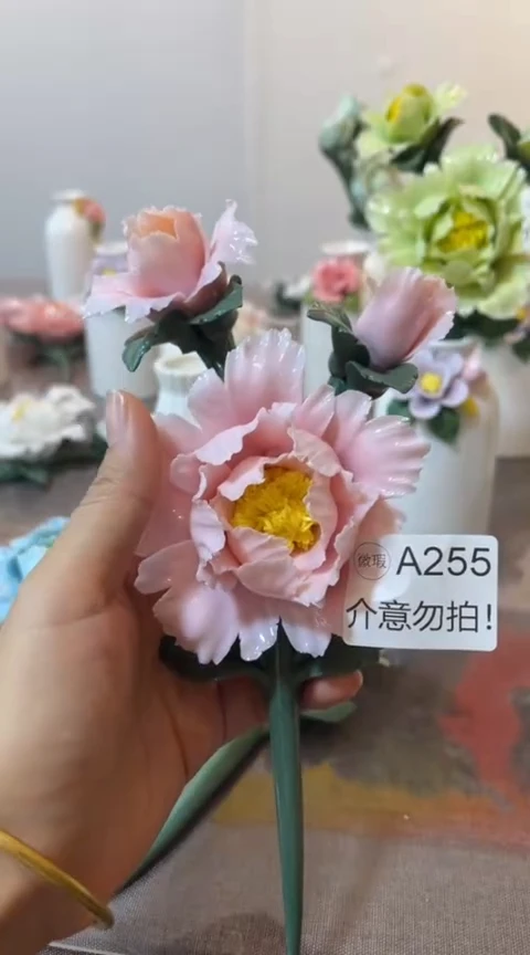 【闪购商品】陶瓷手捏花-A255