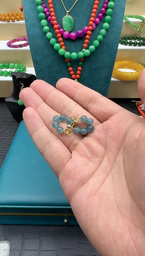 【闪购商品】翡翠耳饰14K金镶嵌104